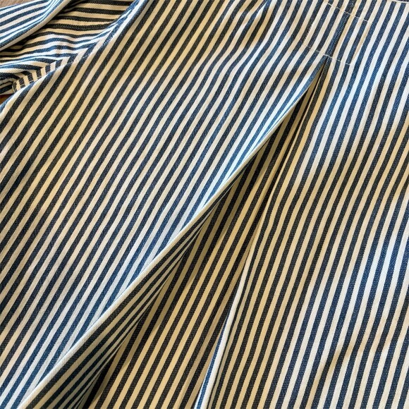 Madewell Chore Utility Jacket Womens M Blue White Stripe Workwear Pockets - Picture 4 of 6